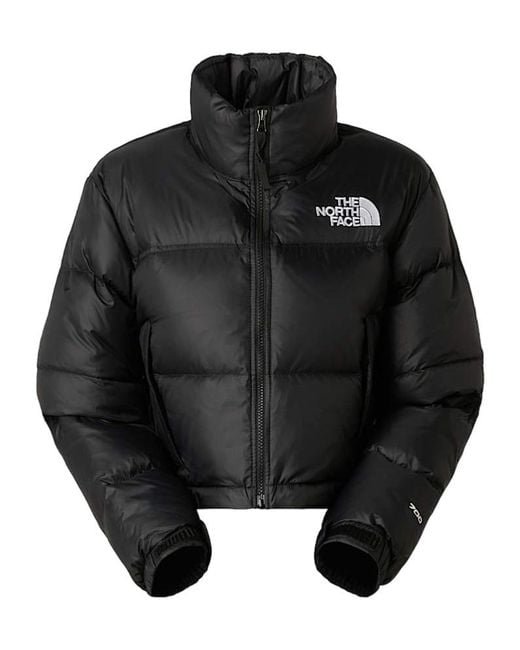 The North Face Black Nuptse Cropped Padded Jacket