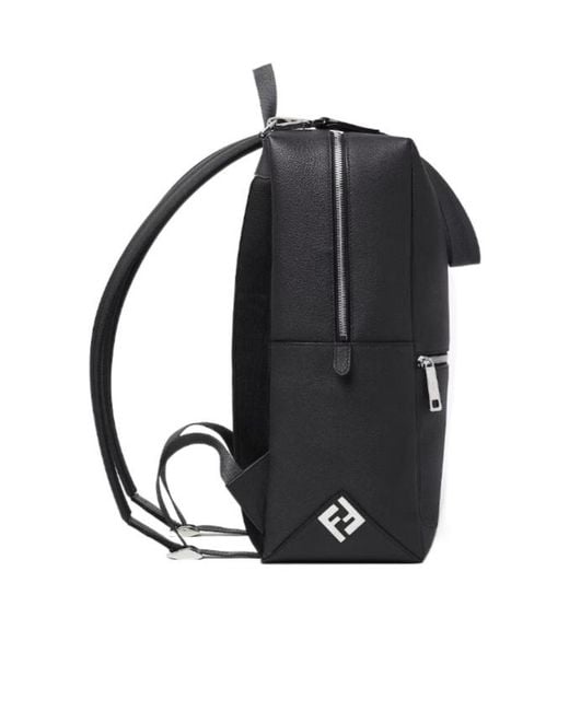 Fendi Black Lui Zipped Backpack for men