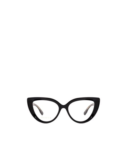 Gucci White Eyewear Cat-Eye Glasses And Frames