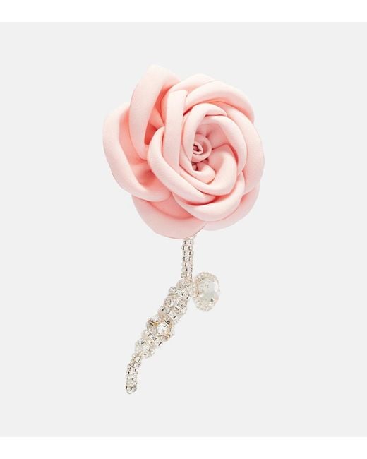 Magda Butrym Pink Embellished-Plated Single Earring