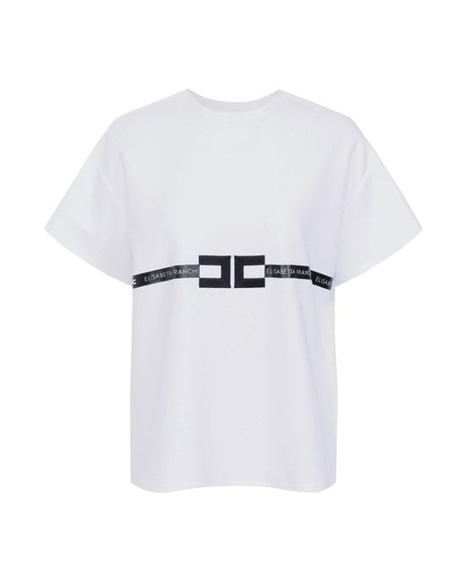 Jersey T Shirt Elisabetta Franchi Con Logo Elisabetta Franchi