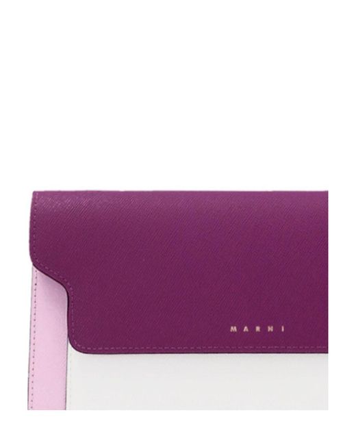 Marni Purple Logo Shoulder Bag