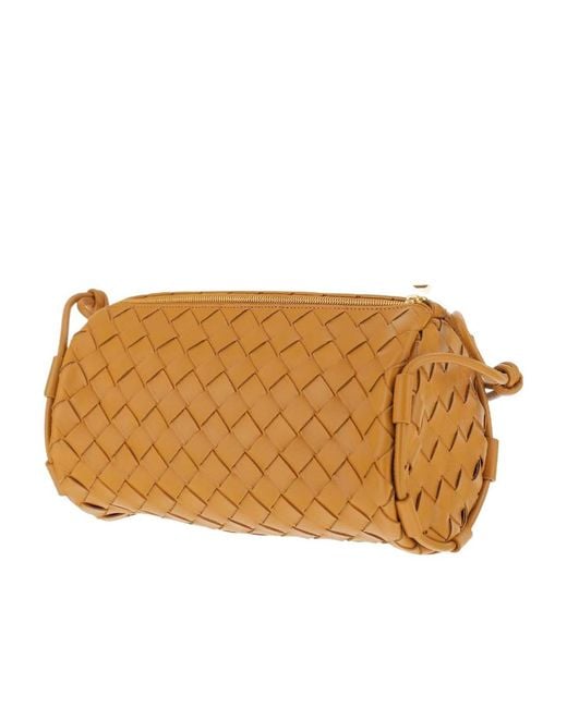 Bottega Veneta Brown Intreciato Knitted Shoulder Bag
