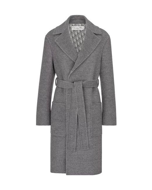 Dior Gray Coat With Belt