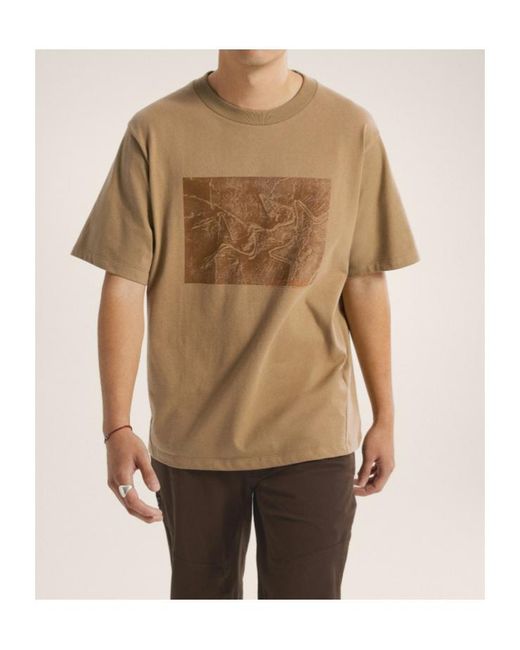 Arc'teryx Natural Kragg Cotton Lithographica Shirt Ss for men