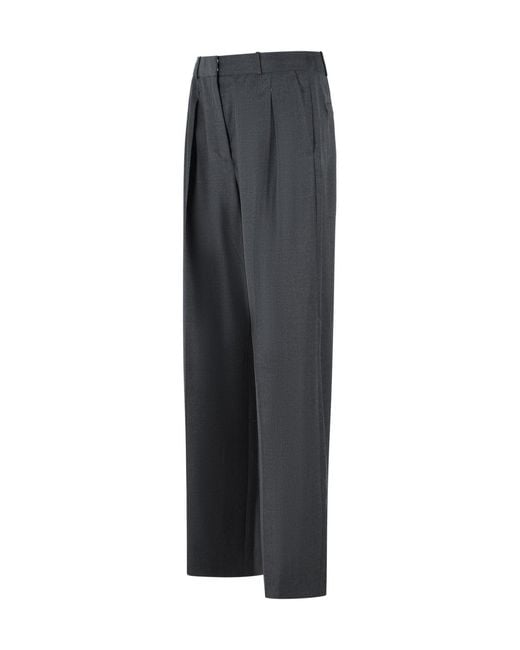 Loulou de Saison Gray Pleated Casual Trousers