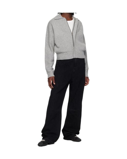 Entire studios Gray Marla Ribbed Bomber Jacket for men