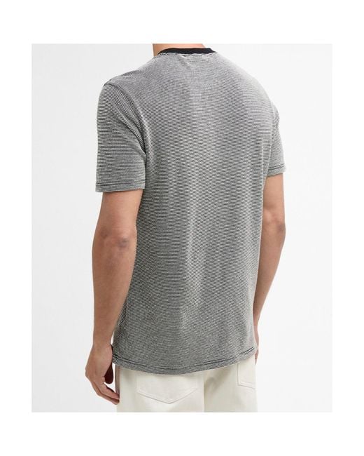 Barbour Gray Logo Short-Sleeved T-Shirt for men