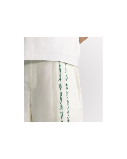 Dior White Christian Couture Lily Of The Valley Bermuda Shorts for men