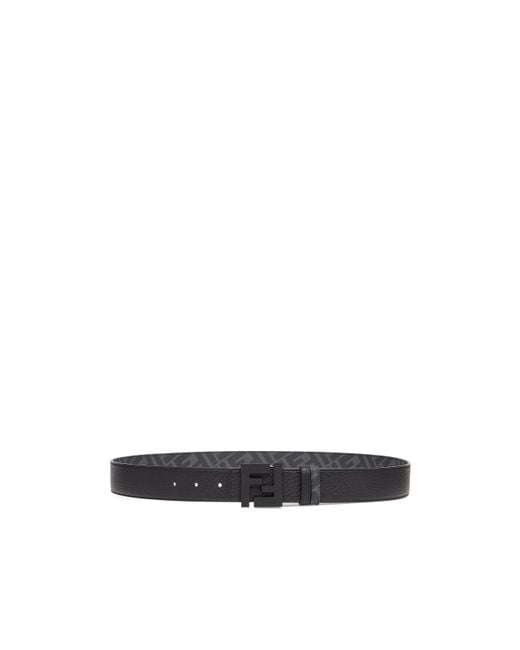 Fendi White Reversible Logo Plaque Belt for men