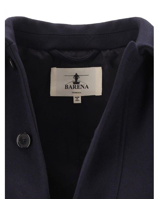 Barena Blue Button-Front Coat