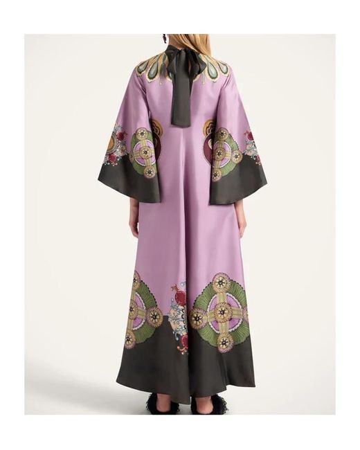 LaDoubleJ Pink Bell-Sleeve Maxi Dress