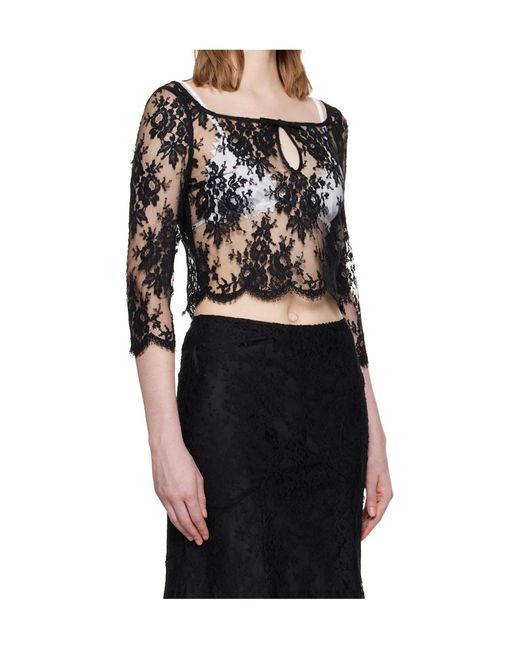 ShuShu/Tong Black Hollow-Out Top