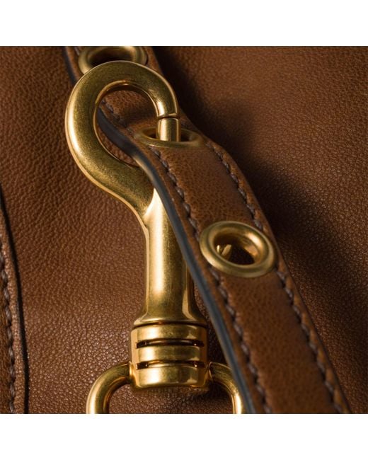 Miu Miu Brown Leather Strap Pouch