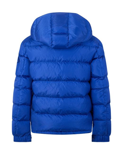 Moncler Blue Cropped Down Jacket for men