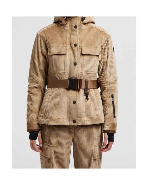 Moncler Natural Hague Technical Corduroy Down Jacket