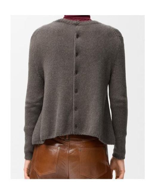 Loewe Gray Long-Sleeved Cardigan