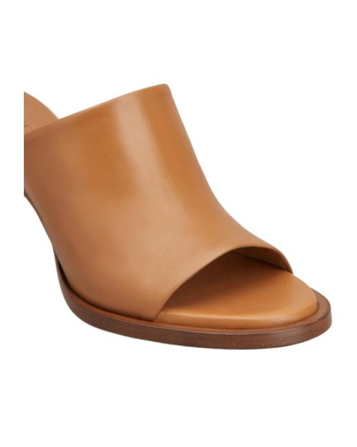 Tod's Brown Logo Debossed Slip-On Mules