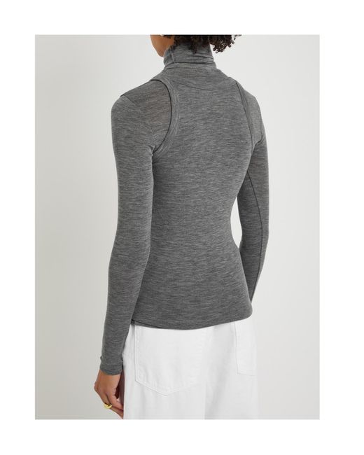 Rohe Gray Layered Wool Top