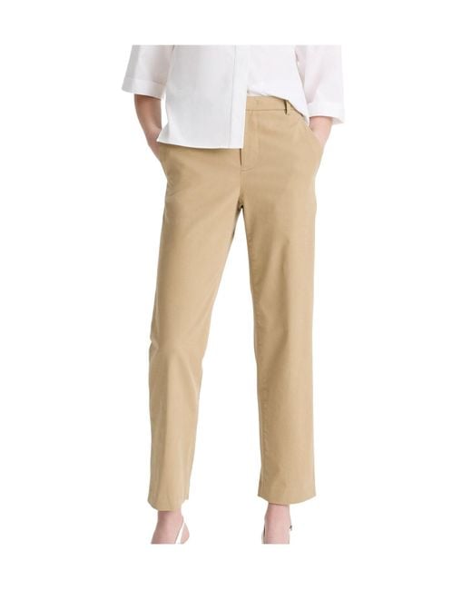 Vince White Mid-Rise Chino Pants