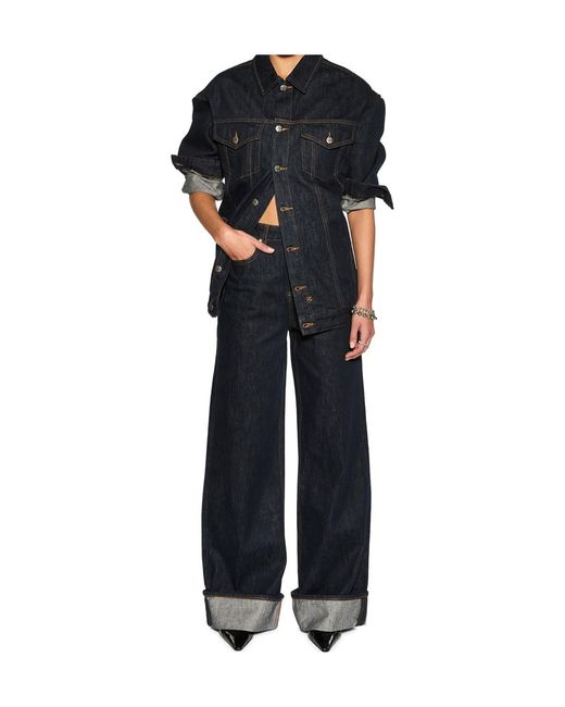 Ksubi Black Long-Sleeved Denim Coat