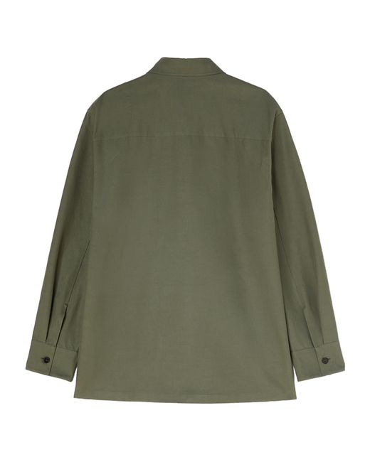 Jil Sander Green Long-Sleeved Shirt for men