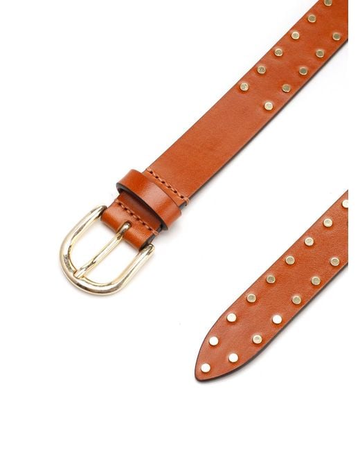 Isabel Marant Brown Stud-Detailed Belt