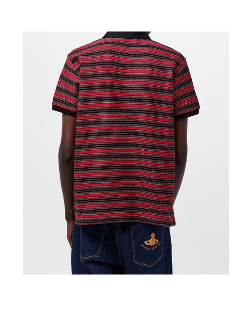 Vivienne Westwood Red Short-Sleeve Polo Shirt for men