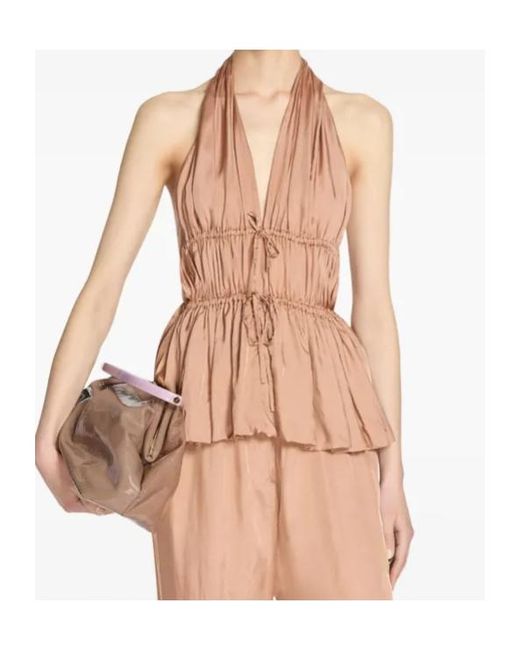 Dries Van Noten Pink Halterneck Top