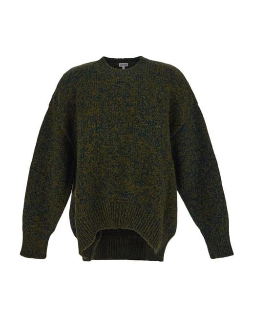 Loewe Green Cut-Out Knitted Jumper