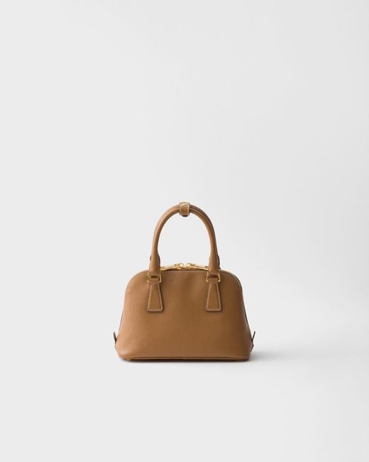 Prada Brown Zip-Up Top Handle Bag