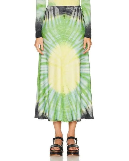 Gabriela Hearst Green Midi Skirt