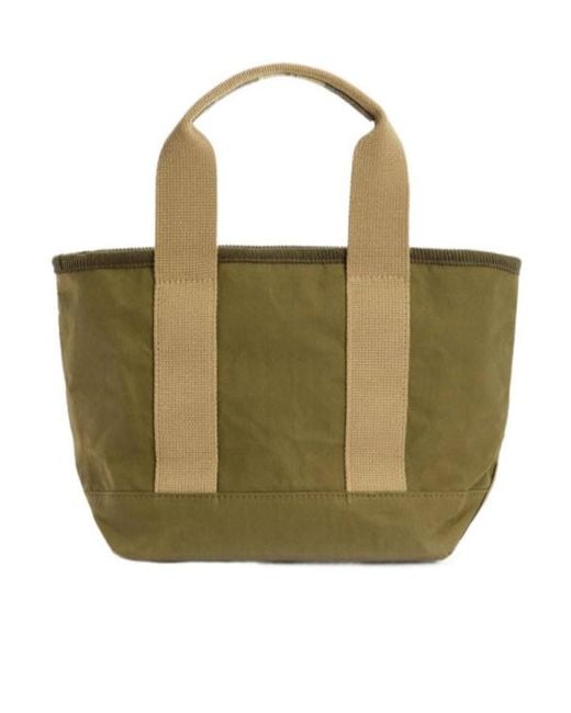 Barbour Green Mini Mya Tartan-Detail Tote Bag