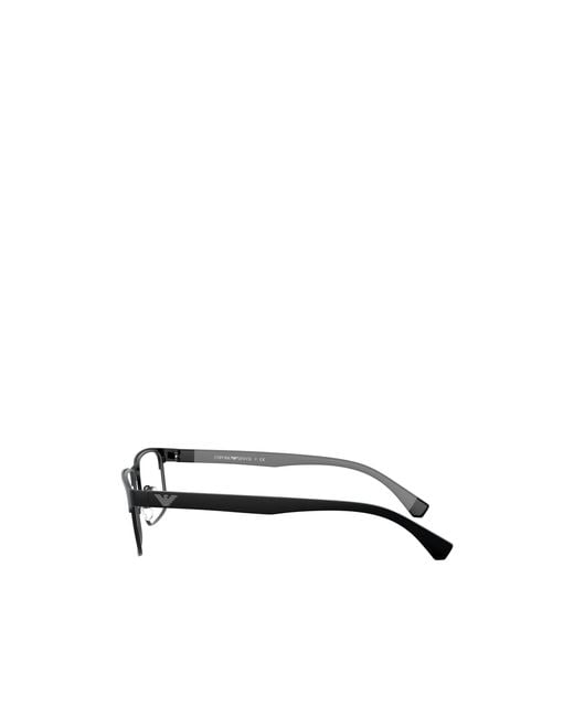 Emporio Armani White Rectangular Frame Glasses for men