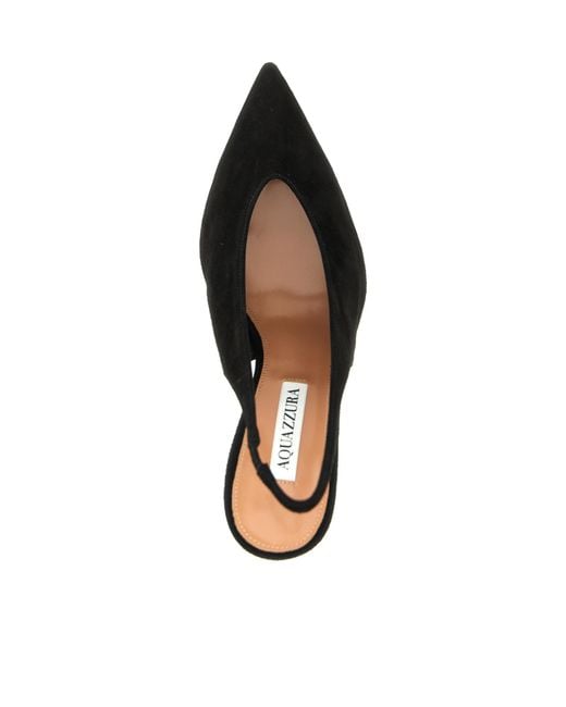 Aquazzura Black Voltaire Slingback Heeled Pumps