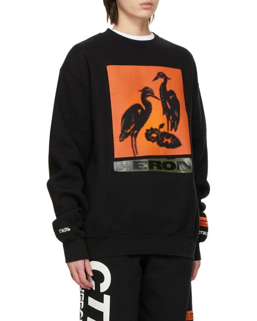 Heron Preston Black Printed Sweater for men