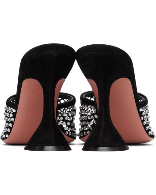 AMINA MUADDI White Lupita Crystal Mesh High-Heeled Sandals