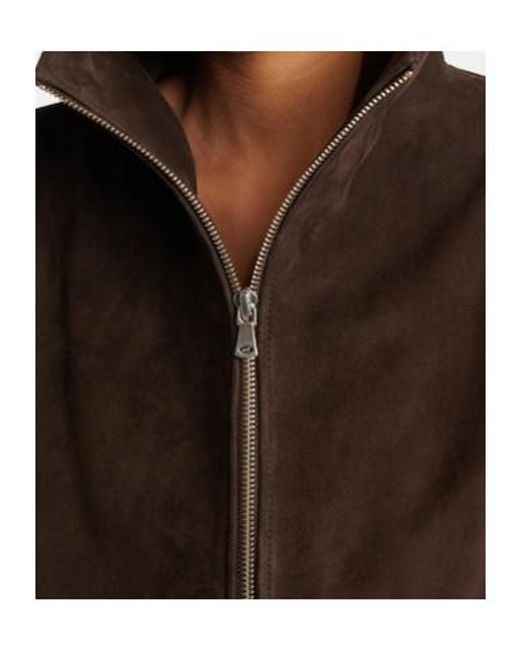 Nour Hammour Brown Etienne Suede Jacket