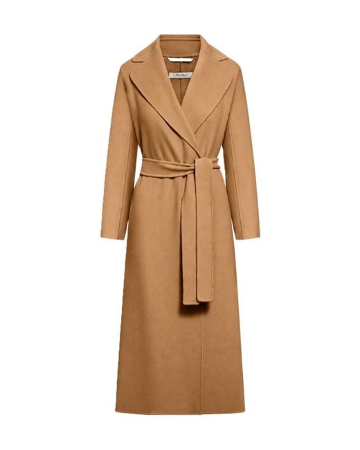 Max Mara Natural 'S Poldo Belted Long Coat