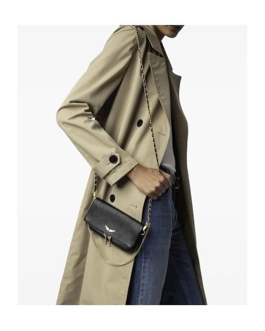 Zadig & Voltaire Black Rock Nano Clutch Bag