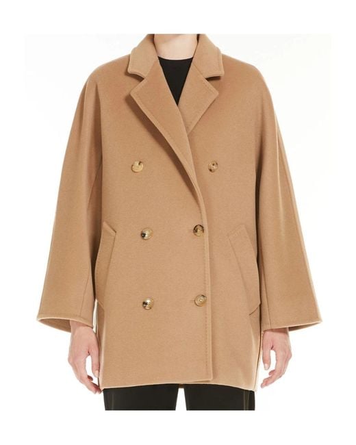 Max Mara Brown Double-Breasted Coat