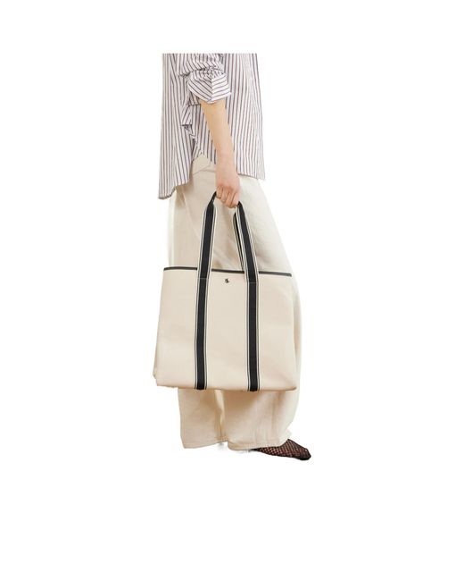 Rue de Verneuil Natural Canvas Handbag