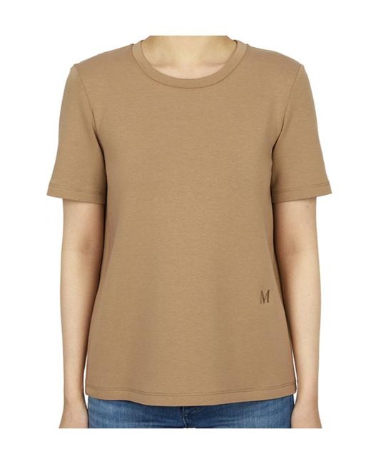 Max Mara Natural Crew-Neck Short-Sleeve T-Shirt