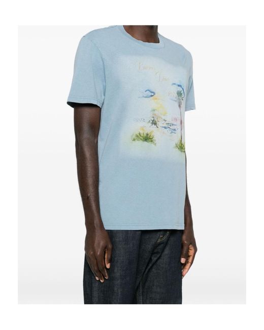 Isabel Marant Blue Honore Graphic-Print T-Shirt for men