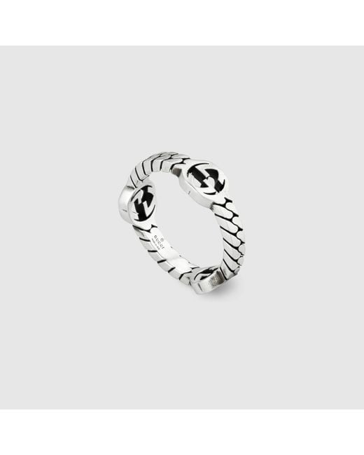 Gucci White Interlocking G Ring