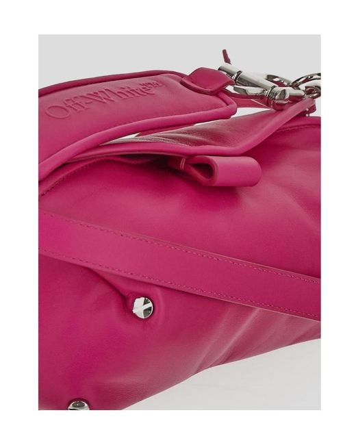 Off-White c/o Virgil Abloh Pink San Diego Foldover Top Shoulder Bag