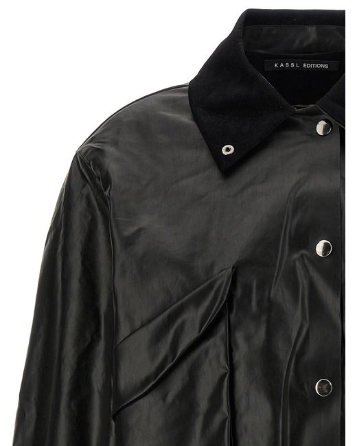 Kassl Black Long-Sleeved Lapel Casual Jacket