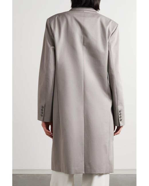 Nili Lotan Gray Glenn Button-Down Coat