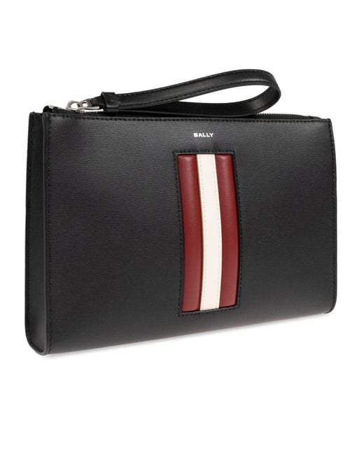 Bally Black Zip-Up Clutch Bag for men