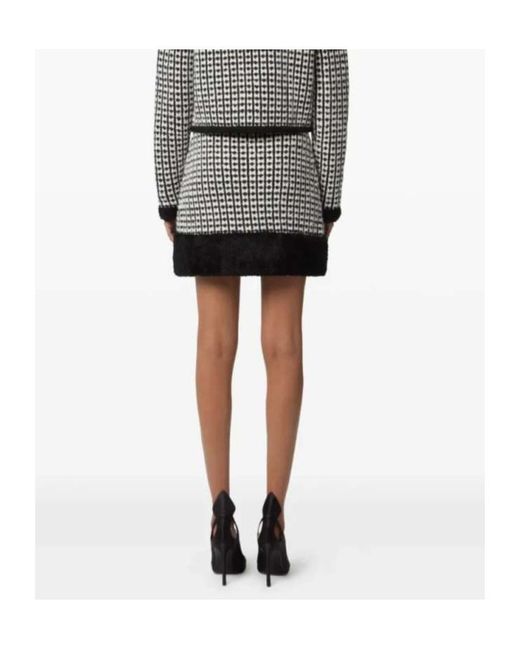 Nina Ricci Black Jacquard Mini Skirt
